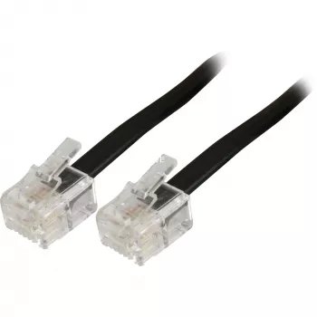 Modulārais tālruņa kabelis Goobay 50318 RJ-11 RJ-11 6 m melns