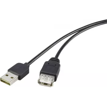USB pagarinātāja kabelis Renkforce Duplex 2.0 Atgriezenisks USB M uz W 5V, modelis 1365371