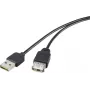 USB pagarinātāja kabelis Renkforce Duplex 2.0 Atgriezenisks USB M uz W 5V, modelis 1365371