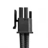 CableMod ModMesh 12V-2x6 PCIe kabelis Corsair Type 5 RMx Shift barošanās blokiem, 90° savienotājs, ogles krāsā, 65 cm