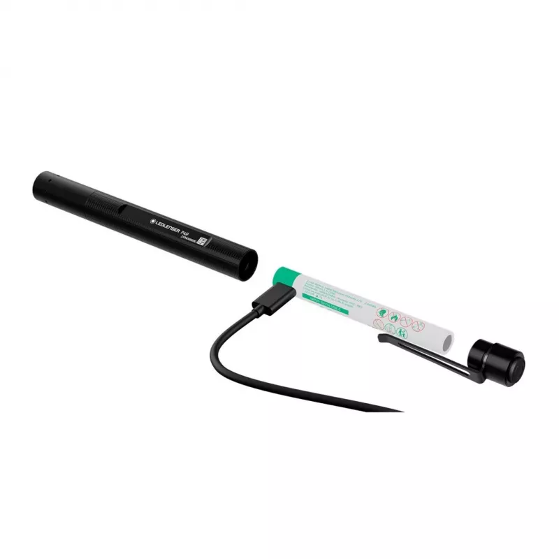 Ledlenser P4R melna pildspalvas kabatas lukturītis LED