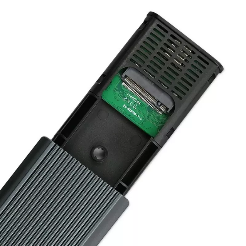 M.2 NVMe SSD korpuss QOLTEC 52630 — USB 3.1 Gen2 10 Gb/s, M.2 NVMe diskiem