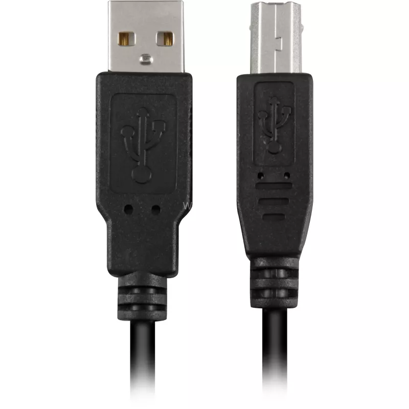 USB kabelis Sharkoon USB 2.0 5 m USB A USB B Melns