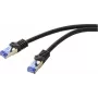 Renkforce RF-6830462 RJ45 tīkla kabelis, komutācijas kabelis CAT 6a S/FTP 2,00 m melns 1 gab. (RF-6830462)