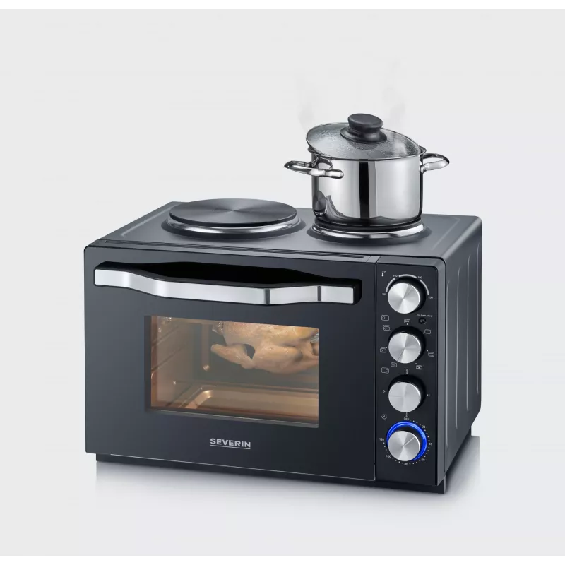 Tosteris-krāsniņa Severin TO 2074 30L 2500W Melna Grilēšana
