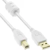 Microconnect USBAB2WF USB kabelis USB 2.0 2 m USB A USB B Balts
