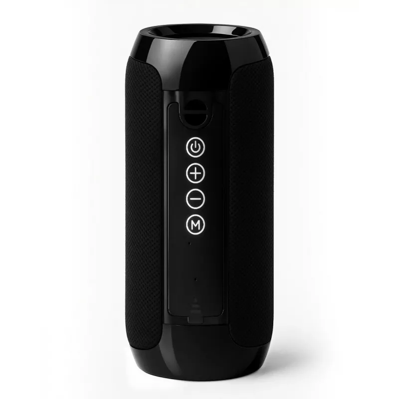 Pārnēsājams Bluetooth stereo skaļrunis SQUEAK SQ1008 — 14W RMS, Bluetooth 5.3, 1200 mAh, IPX4, FM, LED, AUX, USB