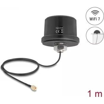 WiFi antena DELOCK 81468 RP-SMA savienotājs 3,1–3,5 dBi visvirziena