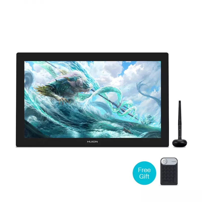 Grafikas planšete HUION Kamvas Pro 24 4K GT2401 — 23,8 collas QLED 3840×2160, 16:9, 8192 spiediena līmeņi