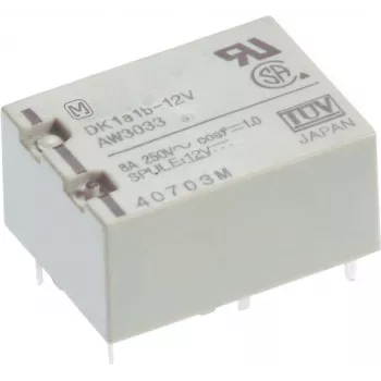 Panasonic PCB relejs 12 V/līdzstrāva 10 A 1 normāli atvērts kontakts DK1A-12V-F 1 gab. (DK1A-12V-F)