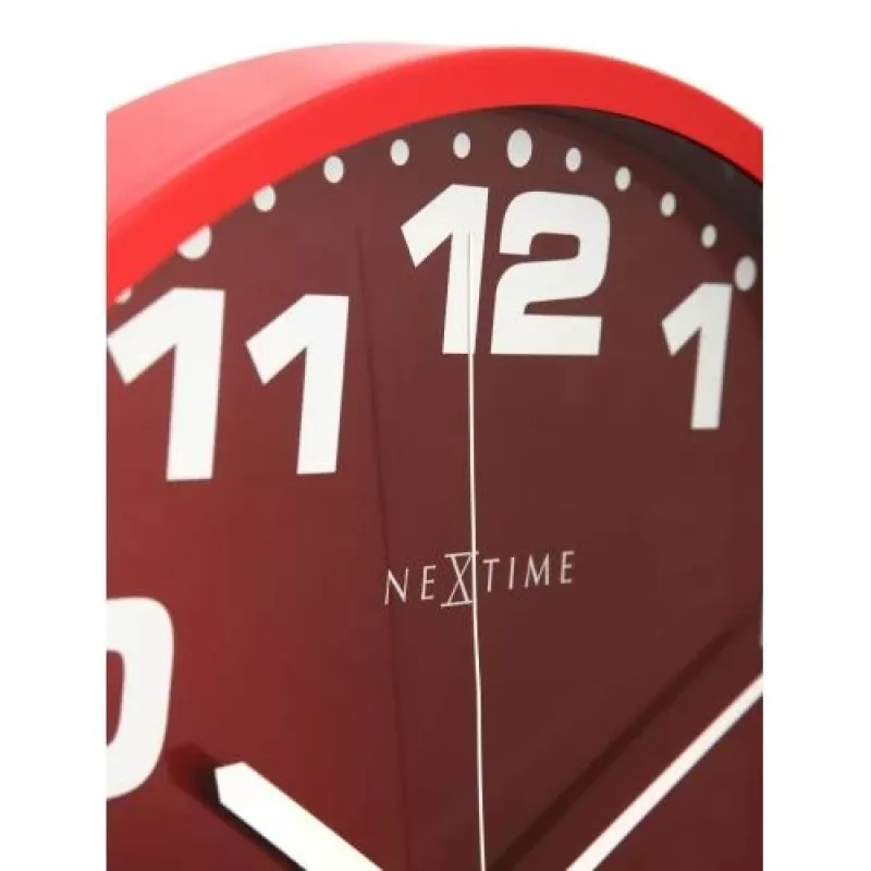 NeXtime pulkstenis 3053ro Dash Red, Ø35 cm, sienas, sarkans/sudrabs