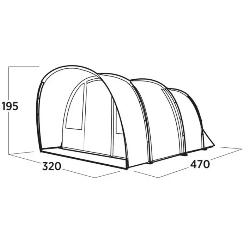 Easy Camp Skarvan 5 tuneļa telts, zila