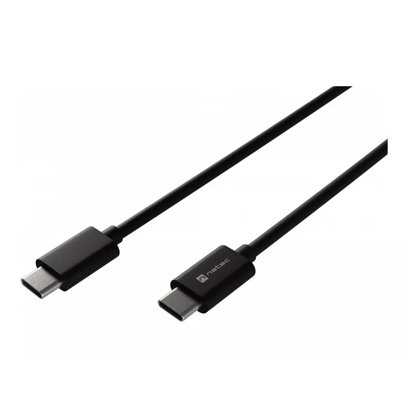 USB-C uz USB-C kabelis NATEC NKA-2146, 1 m, melns