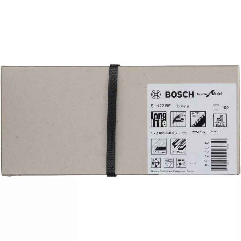 Bosch S 1122 BF, caurule, profils, biezs lokšņu metāls, 1.8 mm