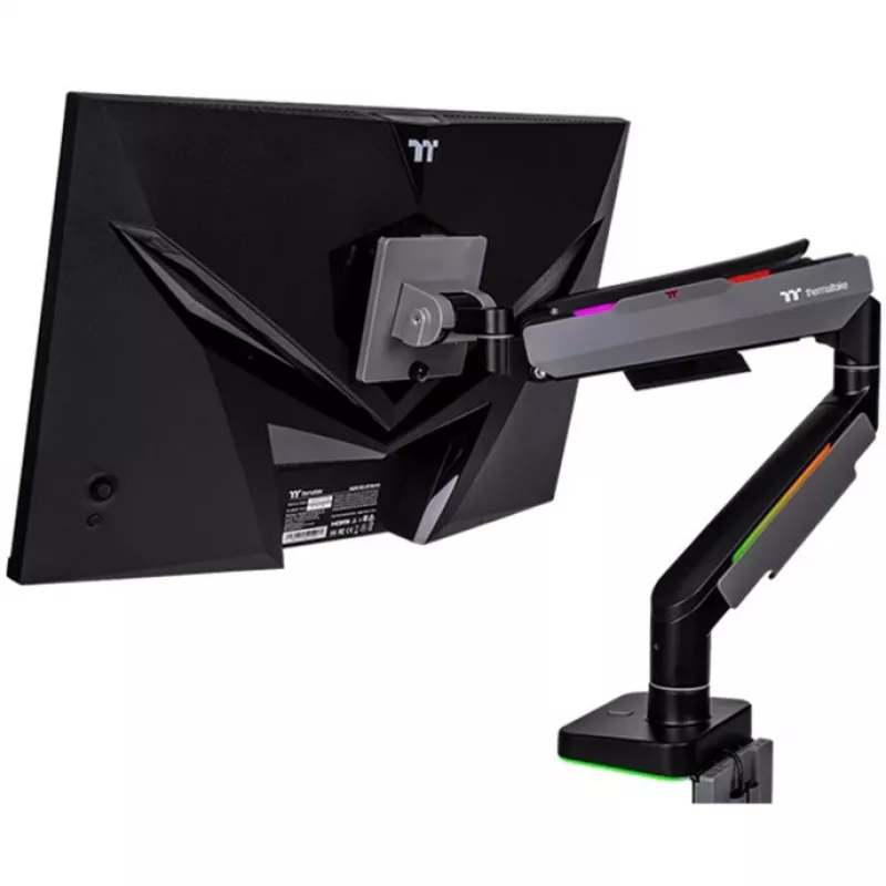 Thermaltake GEA-MSR-SMSBLK-01 monitora stiprinājuma statīvs 124,5 cm 49 collas galds melns pelēks