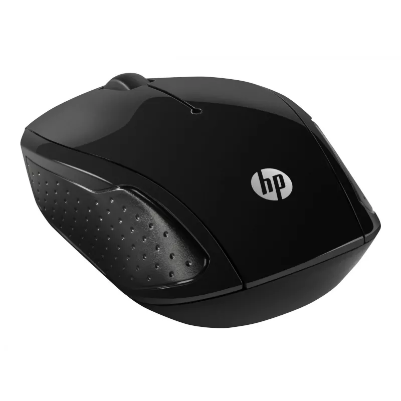 HP bezvadu pele 200, piemērota abām rokām, optiska, RF bezvadu, 1000 DPI, melna