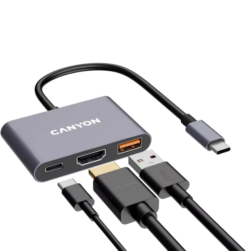 Canyon DS-4 USB Type-C centrmezgls 10000 Mbit/s HDMI USB 3.2 Gen 2
