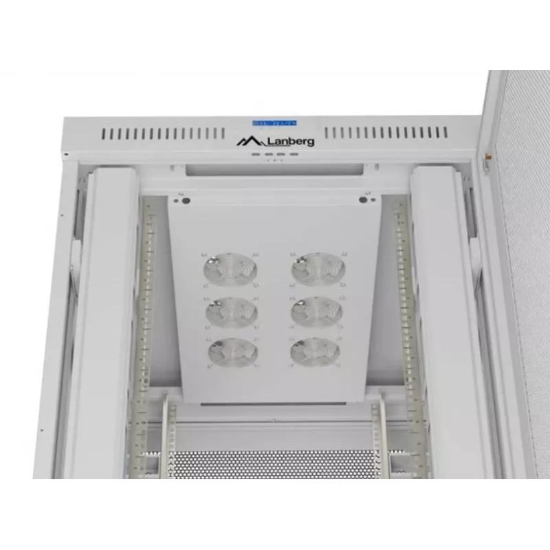 19 collu statīva skapis LANBERG FF01-8047-23SL 47U 800x1200 mm pelēks ar perforētām durvīm