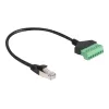 DeLOCK RJ45 kabelis Cat.6 spraudnis–spaiļu bloka adapteris 30 cm melns zaļš
