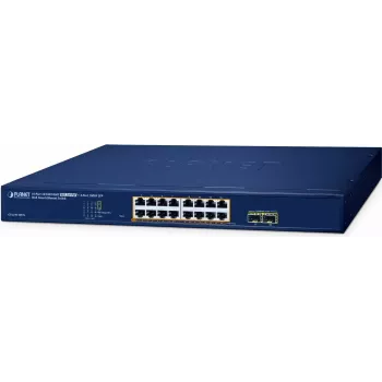 Pārvaldāms slēdzis PLANET GS-2210-16P2S 16-Port 10/100/1000T PoE 240W
