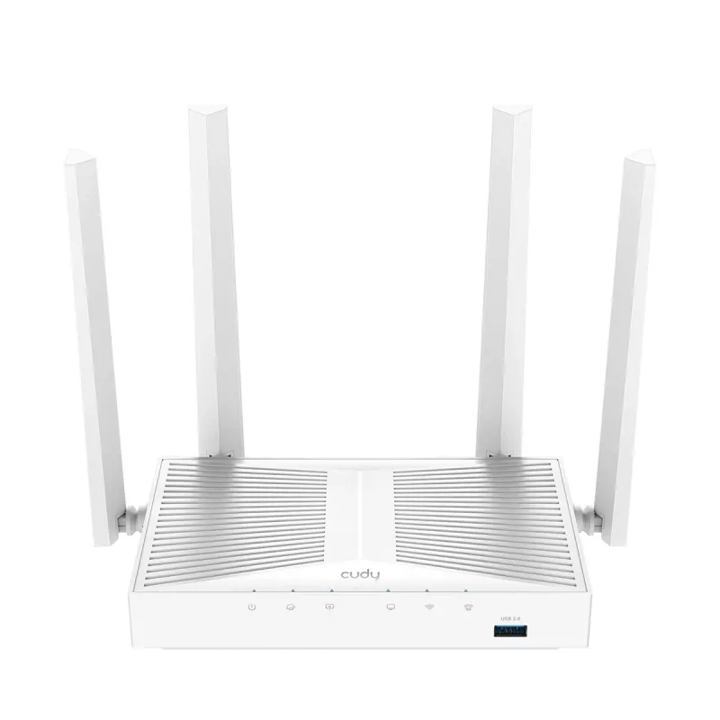 Galda bezvadu maršrutētājs Cudy WR1300S — divjoslu 2,4/5 GHz, Wi‑Fi 5, Gigabit Ethernet, 4 LAN, USB, 4 antenas