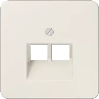 Pārsega plāksne divām IAE/UAE ligzdām JUNG 569-2 UA Ivory, termoplastiska