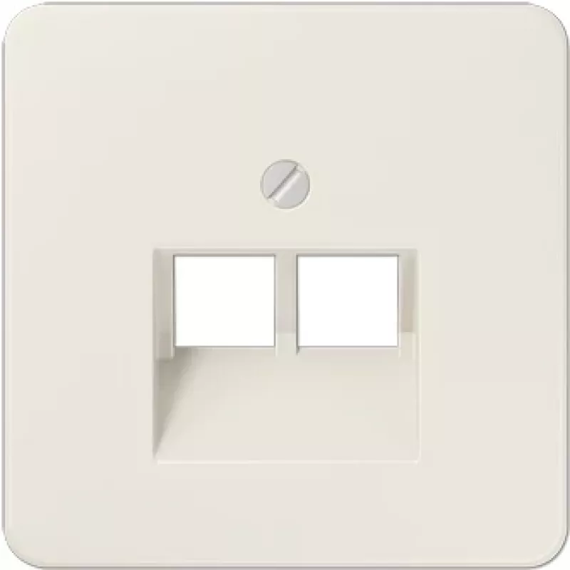 Pārsega plāksne divām IAE/UAE ligzdām JUNG 569-2 UA Ivory, termoplastiska