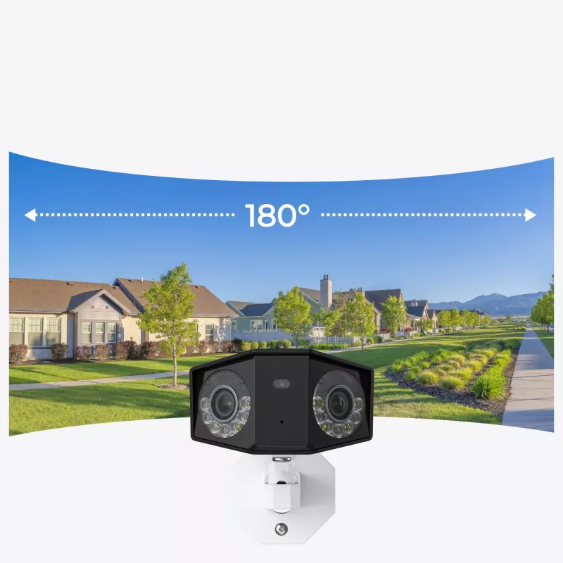 IP drošības kamera Reolink DUO Series P750 āra bullet 16 MP 7680×2160 CMOS 1/2.7 collas 2.8 mm 180°×55° PoE IP67 iebūvēta gaisma mikrofons skaļrunis