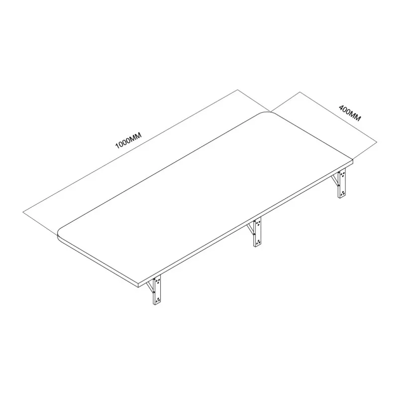 Maclean salokāmais plaukts 100x40 cm MC-128 B