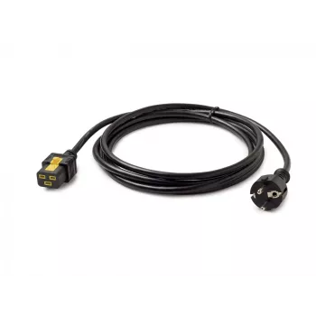 APC strāvas vads, bloķējošs C19 uz CEE/7 Schuko, 3,0 m