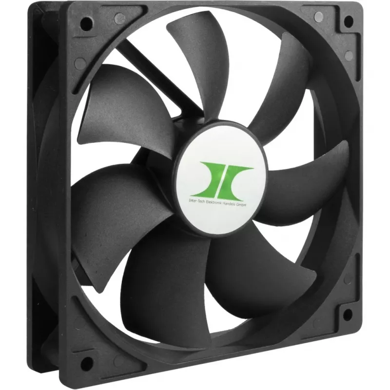 INTER-TECH 88887289 120mm korpusa ventilatori, 3 gab. komplekts, melns