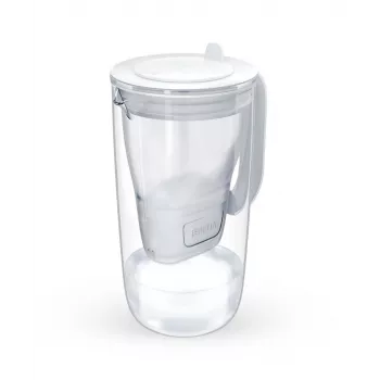 Ūdens filtrēšanas krūze BRITA Glass+1 Maxtra Pro pelēka, 2,4 L kopējā / 1,5 L filtrētā, Maxtra Pro PP filtrs