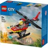 LEGO City Ugunsdzēsēju helikopters 60411 konstruktors, 85 detaļas, rotējoši lāpstiņas, 1 minifigūra, vecums 5+ (220×90×60 mm)