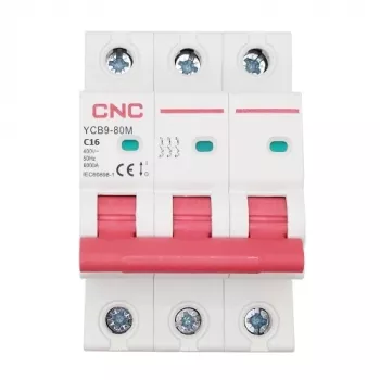 Miniatūrais automātiskais slēdzis HiSmart NV821525 3‑polu 16A C‑raksturlīkne