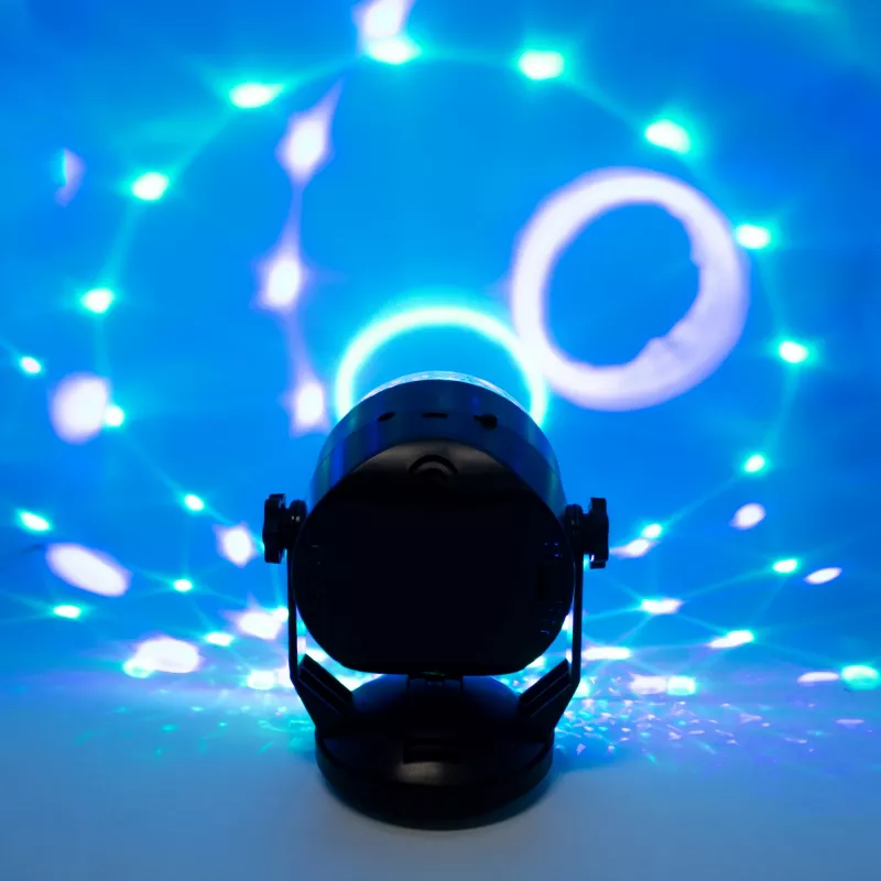 LED disko bumbas gaisma DENVER LDB-319 — kompakta LED ballīšu gaisma, modelis 117220200040