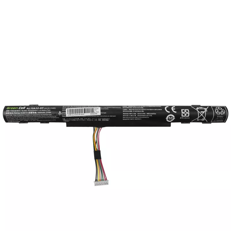 Baterija zaļa Cell AC68 Acer E5-573 E5-573G E5-573TG V3-574 V3-574G TravelMate P277