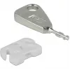 USB portu bloķētāju komplekts USB-A ligzdai, iespraužamā slēdzene balta/sudraba, 5x USB portu bloķētājs, 2x atslēga