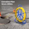 Extralink kabeļu ievilkšanas stienis Pilot 6mm 200m stikla šķiedras FRP dzeltens