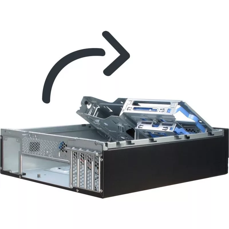 Inter-Tech IT-503 - SFF - Mini-ATX - bez barošanas bloka (TFX12V) - matēti melns - USB/Audio (88881270)