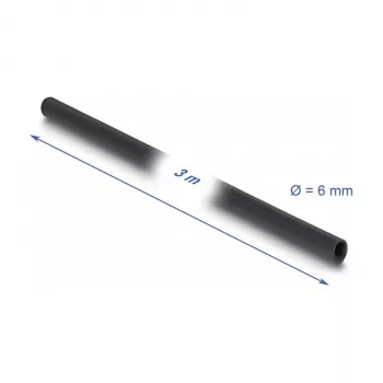 DeLOCK PVC izolācijas uzmava 3 m x 6 mm melna