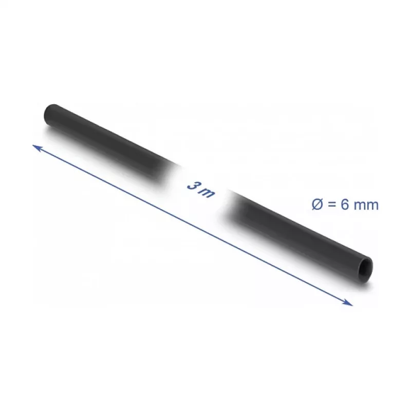 DeLOCK PVC izolācijas uzmava 3 m x 6 mm melna