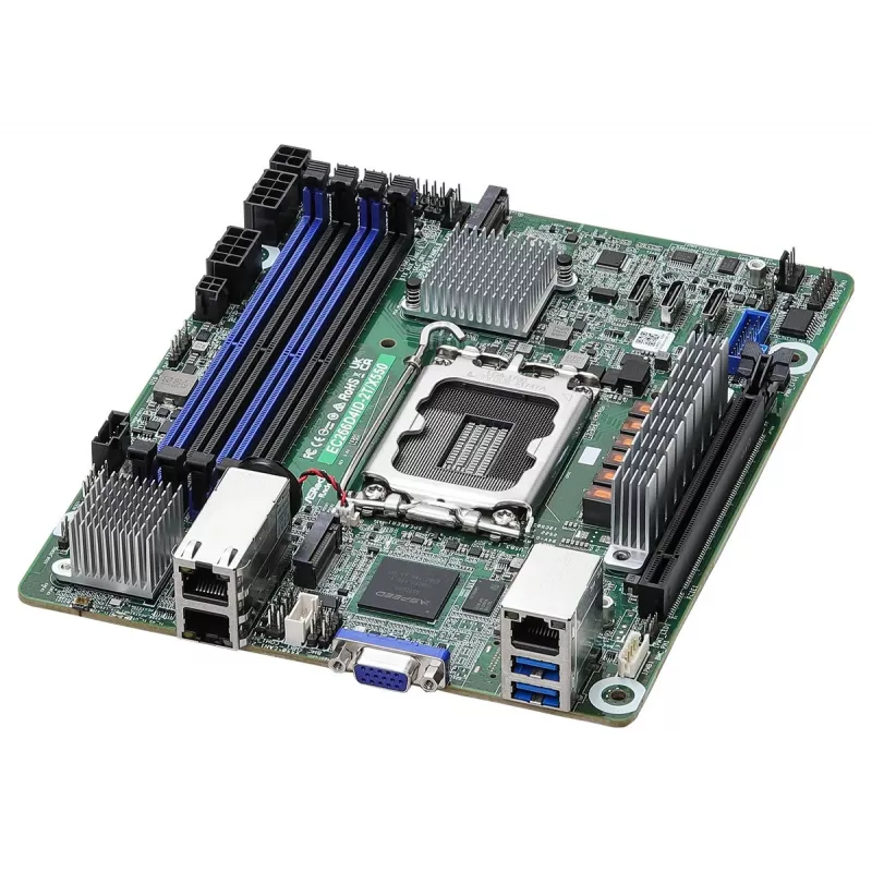 ASRock EC266D4ID-2T/X550 mātesplate Intel C266 LGA 1700 mini ITX