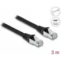 DeLOCK tīkla kabelis RJ45 Cat.6A S/FTP 3m Melns