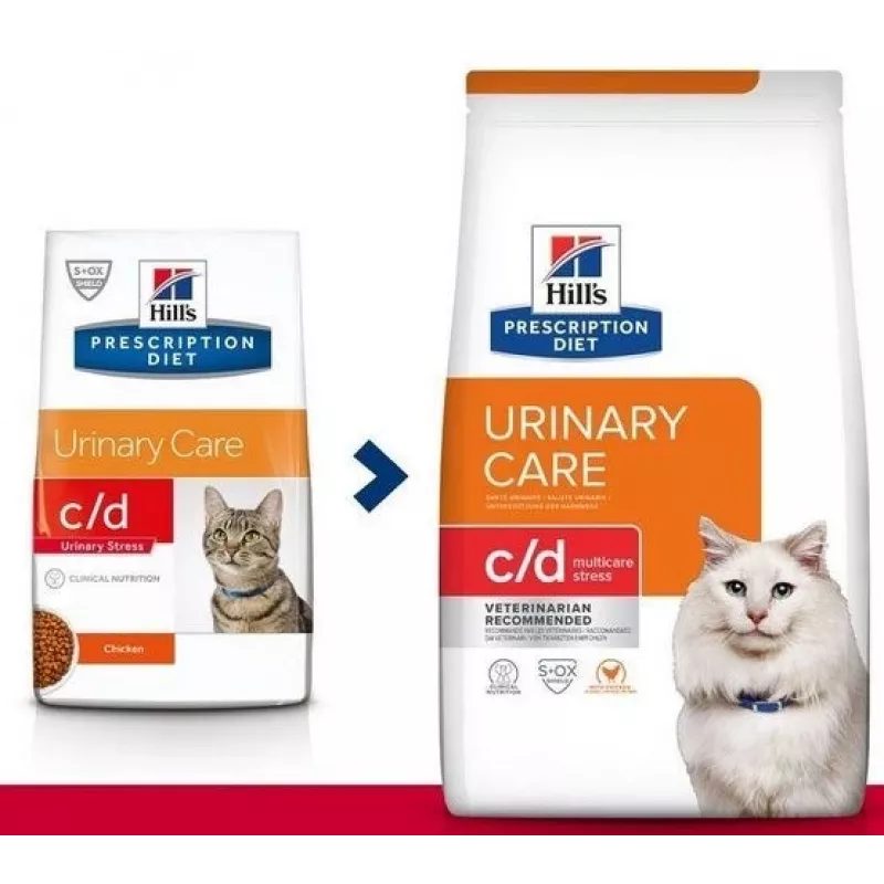 HILL'S PRESCRIPTION DIET Feline c/d Multicare Stress sausā kaķu barība ar vistu 8 kg