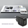 Maiņstrāvas iekštelpu lādētājs QOLTEC 50186 viedtālruņiem un planšetdatoriem, 5 V 3,4 A, 17 W, 2× USB, melns
