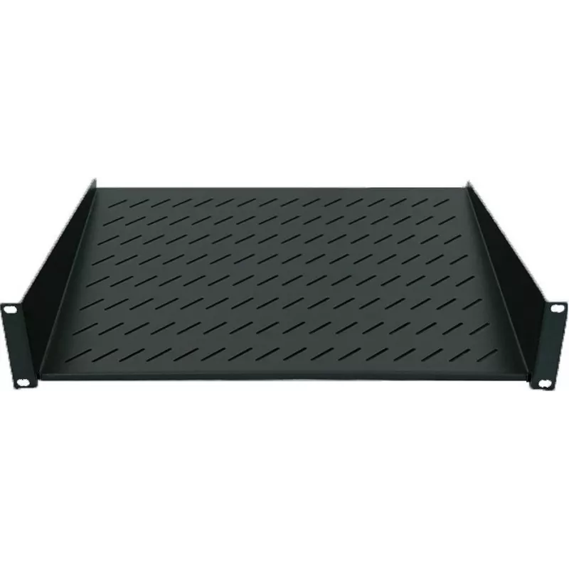 Intellinet 19 collu konsoles plaukts, 1U, 2 punktu priekšējais stiprinājums, 150 mm dziļums, maks. 25 kg, melns, trīs gadu garantija