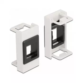 Keystone Holder DeLOCK Easy 45 modulis 22,5 x 45 mm balts melns