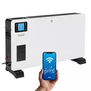 Konvektora tipa elektriskais telpu sildītājs NOVEEN NOVEENCH9099, 2300 W, 3 jaudas līmeņi, Tuya WiFi viedā vadība, LCD, taimeris, novietojums uz grīdas