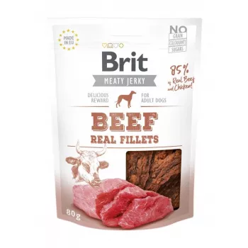 BRIT Meaty Jerky liellopu filejas - suņu kārums - 200 g