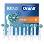 Replacement Brush Heads Oral-B Pro CrossAction, pack of 10, balta